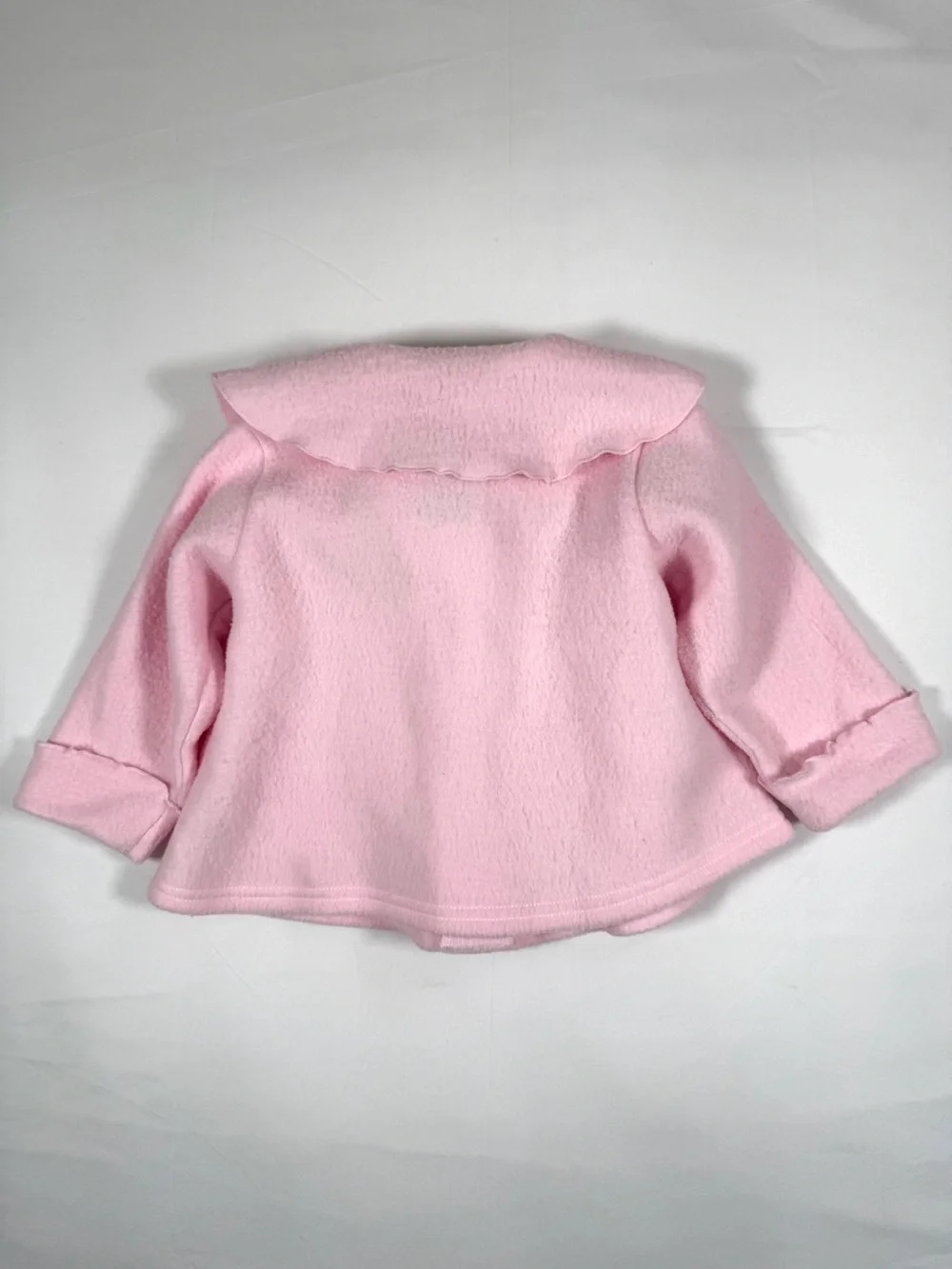 MACK‎ & CO Garden Jacket Baby Girl 18M Fleece Coat Cottagecore Rosette Collar